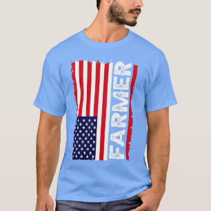Camiseta Bandeira do Agricultor Americano Patriótico