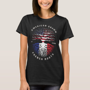 Camiseta Bandeira do American Grown French Roots France