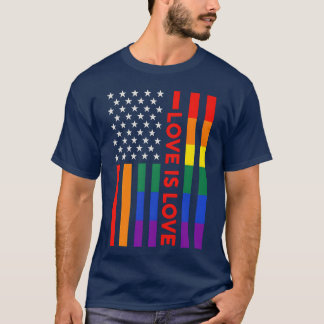 Camiseta Bandeira do Amor Patriótico Arco-íris É Amor menin