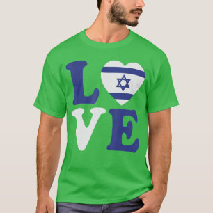 Camiseta Bandeira do Amor por Israel Eu Apoio o Legado de I