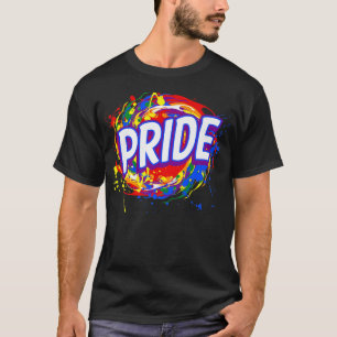 Camiseta Bandeira do Arco-íris Com Sorriso LGBT & LGBTQ Pre