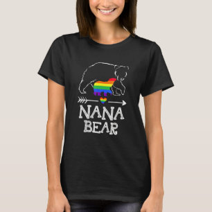 Camiseta Bandeira do Arco-íris da Tia Orgulhosa Urso Nana L