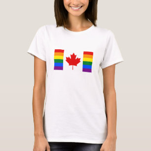 Camiseta Bandeira do arco-íris do Canadá