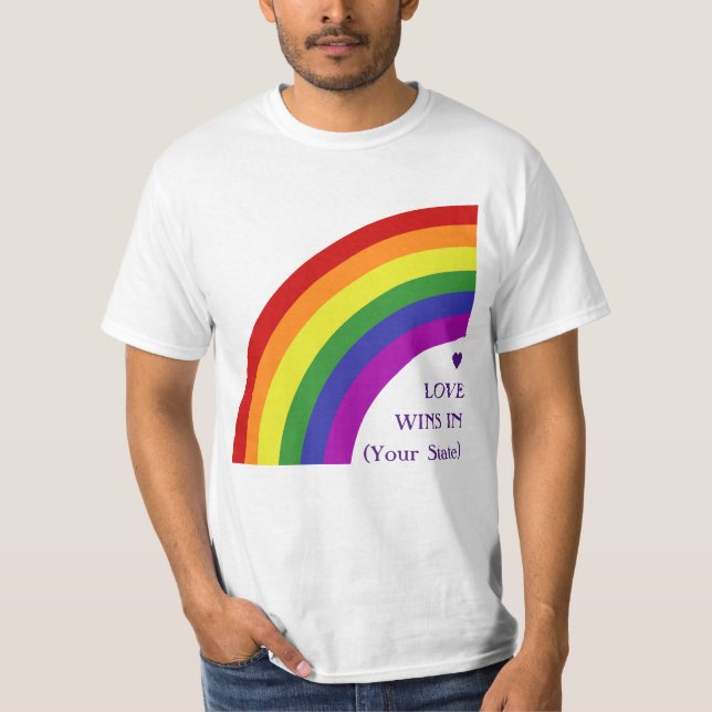 Camiseta Bandeira do Arco-íris do Orgulho (Frente)