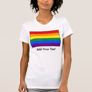 Camiseta Bandeira do arco-íris do orgulho gay de LGBT