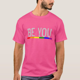 Camiseta Bandeira do arco-íris do Orgulho Gay seja você