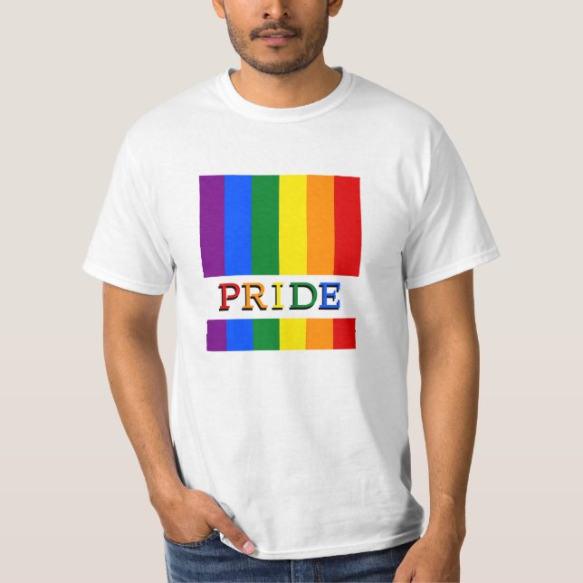 Camiseta Bandeira do arco-íris T-Shirt & LGBT, Pride (Frente)