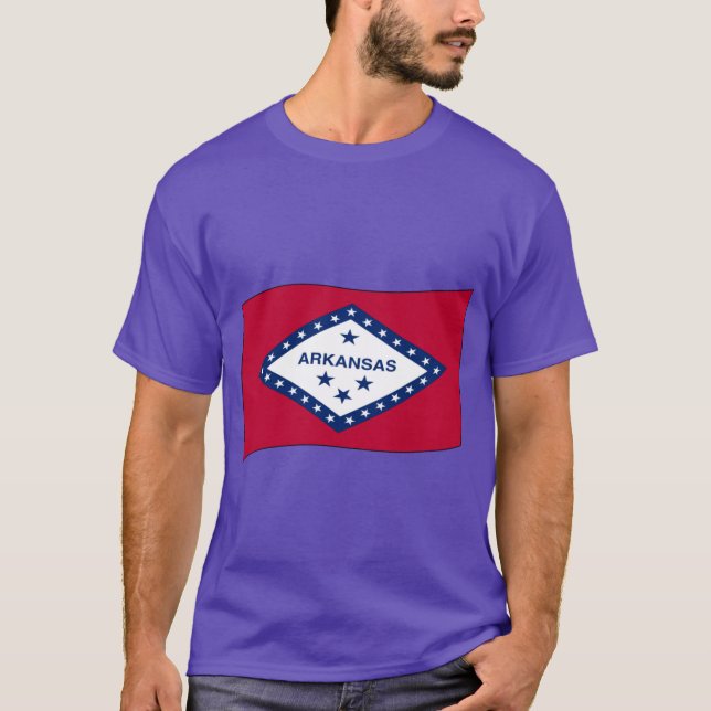 Camiseta Bandeira do Arkansas (Frente)
