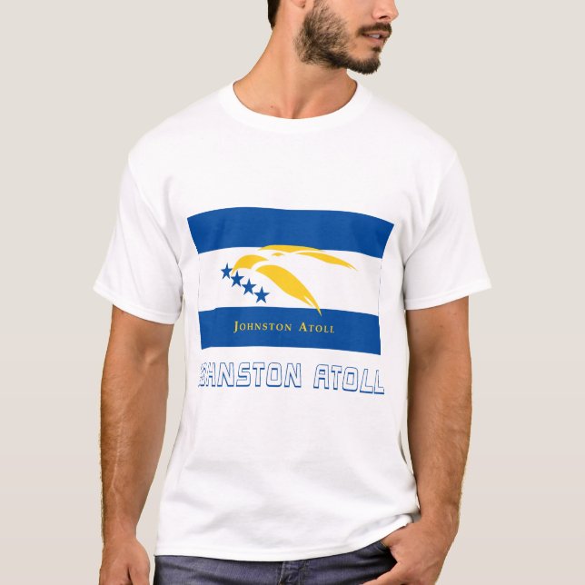 Camiseta Bandeira do atol de Johnston com nome (Frente)