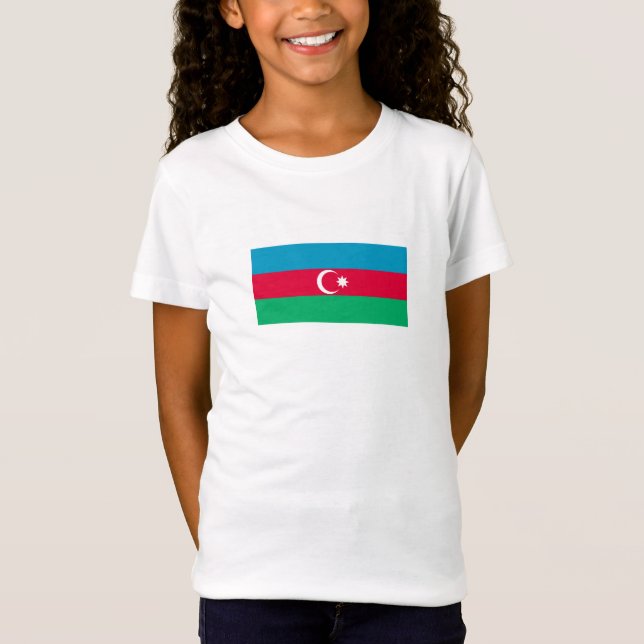 Camiseta Bandeira do Azerbaijão Patriótico (Frente)