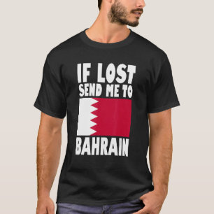 Camiseta Bandeira do Bahrein Design Se perdido me envie par