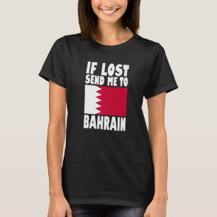 Camiseta Bandeira do Bahrein Design Se perdido me envie par