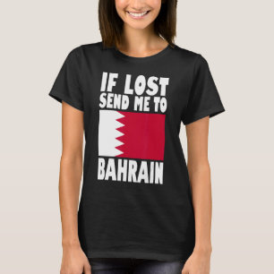 Camiseta Bandeira do Bahrein Design Se perdido me envie par