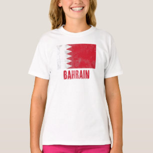 Camiseta Bandeira do Bahrein "Grunge".