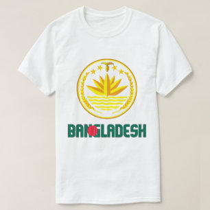 Camiseta Bandeira do Bangladesh e Casaco de Armas Patriótic
