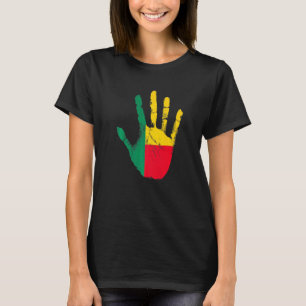 Camiseta Bandeira do Benim Mão Esporte Orgulhoso Futebol Po