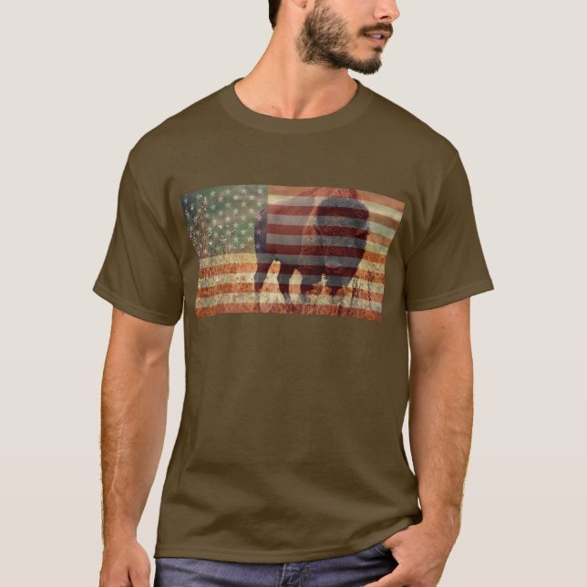 Camiseta Bandeira do bisonte (Frente)