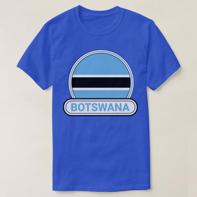 Camiseta Bandeira do Botsuana Crachá Botswana (Frente do Design)