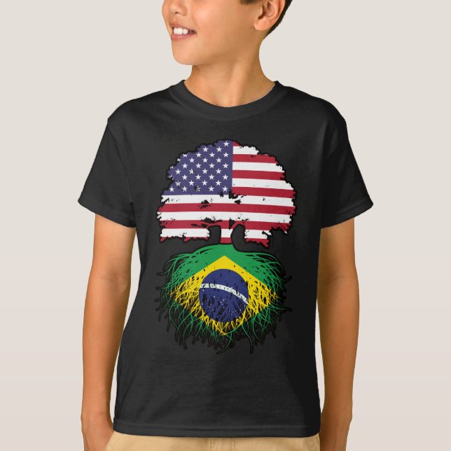 Camiseta Bandeira do Brasil: Árvore Americana (Frente)