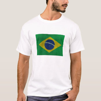 Camiseta Bandeira do Brasil Estilo Envelhecida