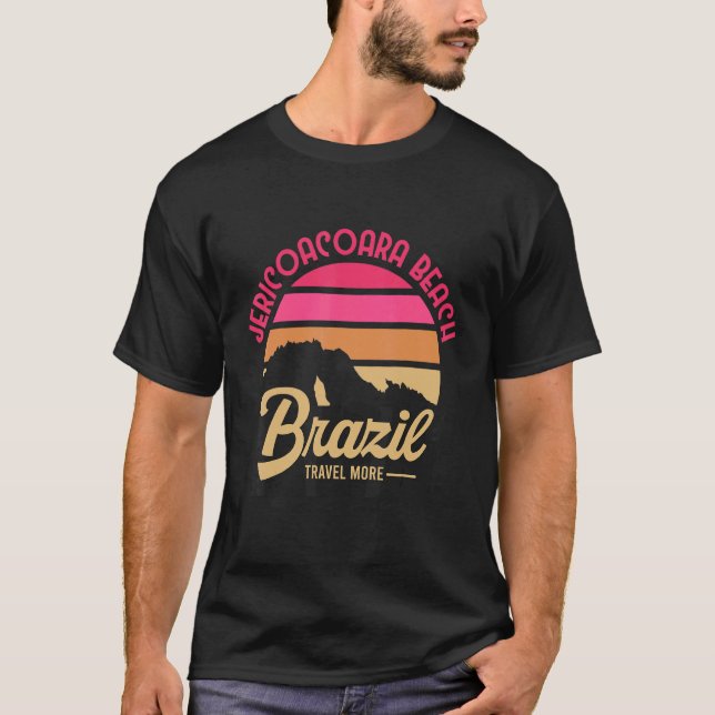 Camiseta Bandeira do Brasil Feriado de Praia de Jericoacoar (Frente)