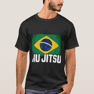 Camiseta Bandeira do Brasil Para Amantes de Jiu Jitsu Brasi