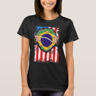 Camiseta Bandeira do Brasil Patriota Brasileiro Americano C