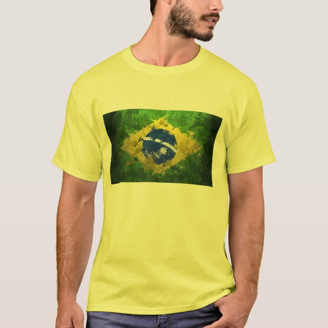 CAMISETA BANDEIRA DO BRASIL PINTADA (Frente)