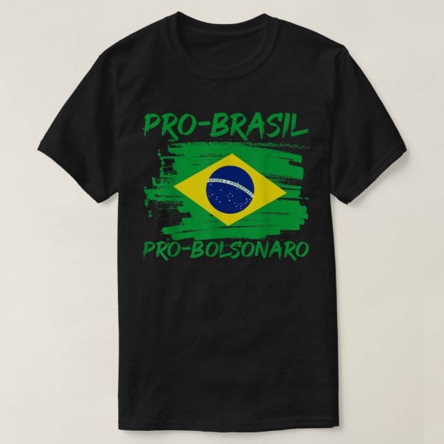 Camiseta Bandeira do Brasil Pro Presidente Bolsonaro (Frente do Design)