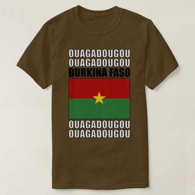 Camiseta Bandeira do Burkina Faso (Frente do Design)