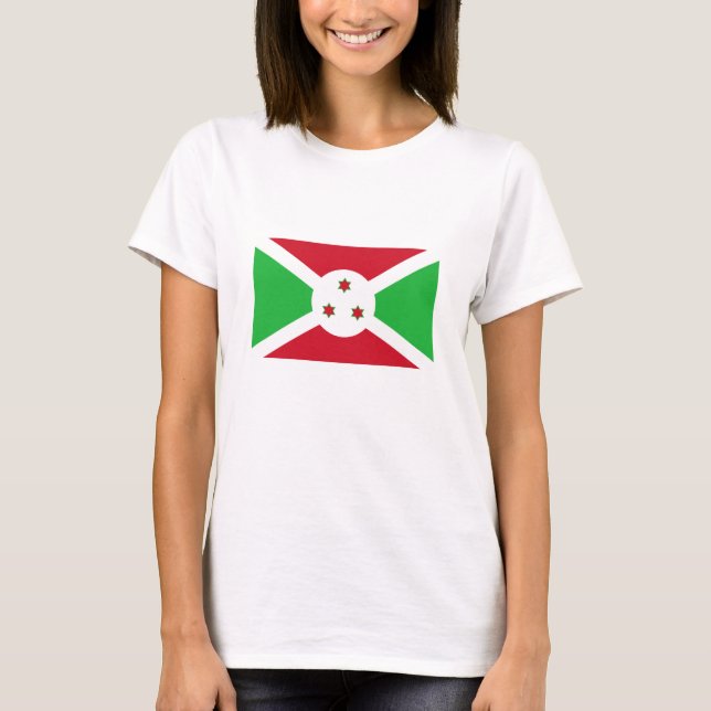 Camiseta Bandeira do Burundi Patriótico (Frente)