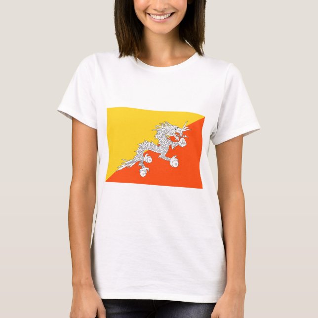 Camiseta Bandeira do Butão (Frente)