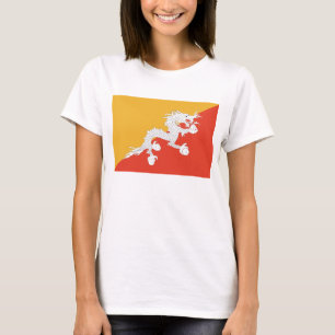 Camiseta Bandeira do Butão x Mapa T-Shirt