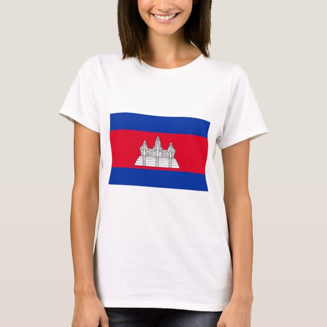 Camiseta Bandeira do Camboja (Frente)