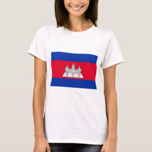 Camiseta Bandeira do Camboja