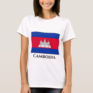 Camiseta Bandeira do Camboja