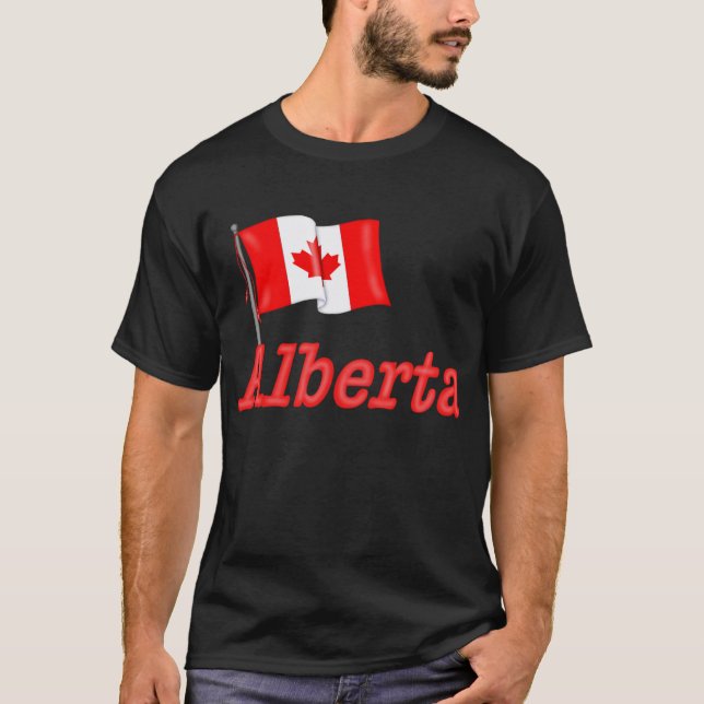 Camiseta Bandeira do Canadá - Alberta (Frente)
