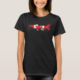 Camiseta Bandeira do Canadá Bagre Pescador de Bagres Pescad