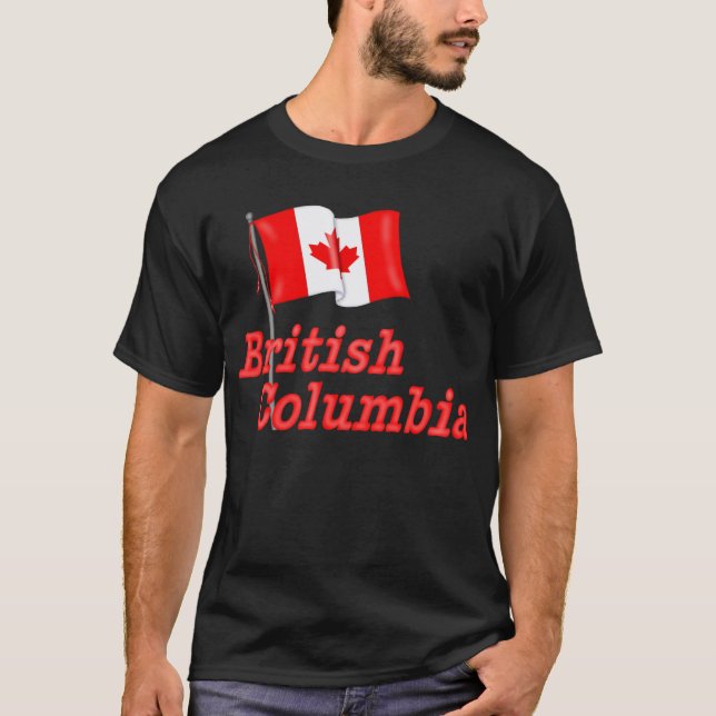 Camiseta Bandeira do Canadá - Colúmbia Britânica (Frente)