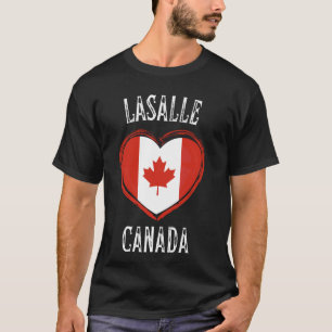 Camiseta Bandeira do Canadá Coração Cidade LaSalle