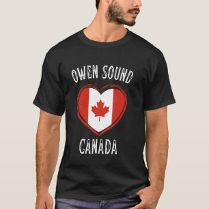Camiseta Bandeira do Canadá Coração Owen Sound