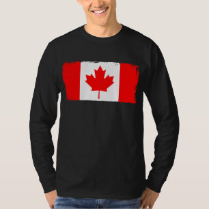 Camiseta bandeira do Canadá desgastada