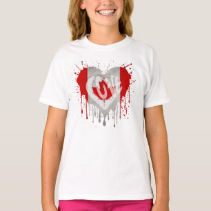 Camiseta Bandeira do Canadá do Amor