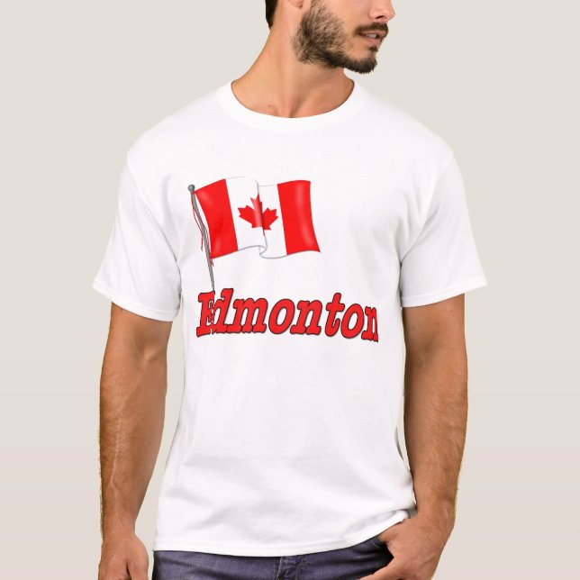 Camiseta Bandeira do Canadá - Edmonton (Frente)