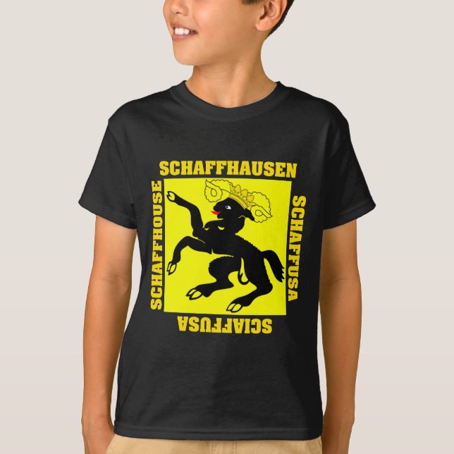Camiseta Bandeira do cantão da suiça de Schaffhausen (Frente)