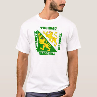 Camiseta Bandeira do cantão da suiça de Thurgau