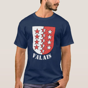 Camiseta Bandeira do Cantão de Valais, Suiça