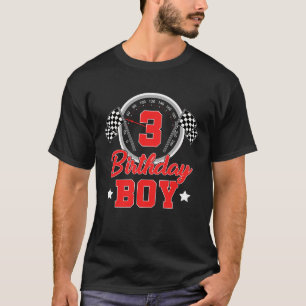 Camiseta Bandeira do Carro Race aniversário de 3 anos