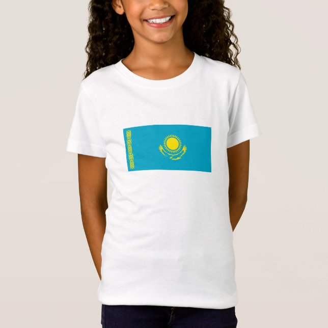 Camiseta Bandeira do Cazaquistão (Frente)