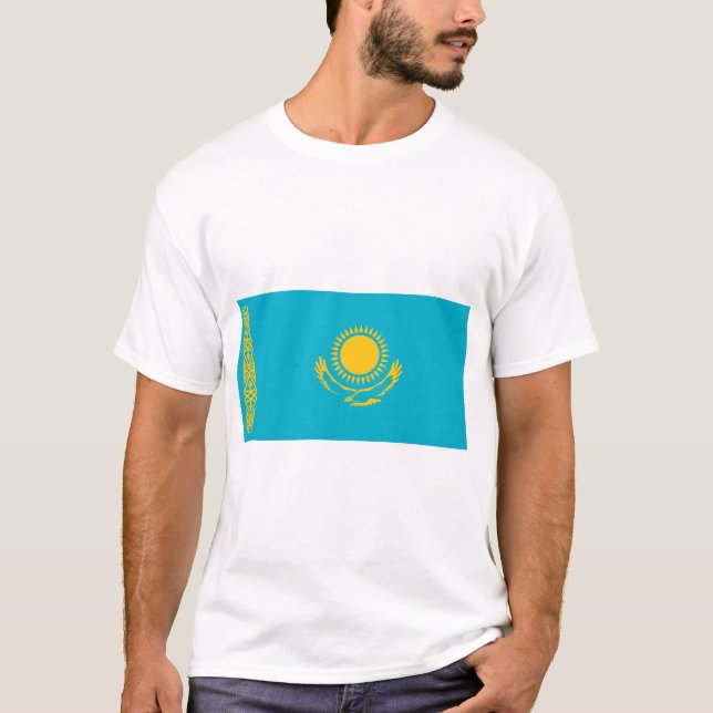 Camiseta Bandeira do Cazaquistão (Frente)